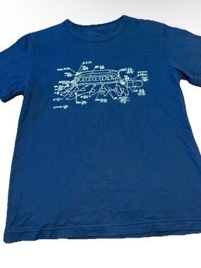 Women Small Shirt Schematic Diagram Catbus Studio Ghibli My Neighbor Totoro